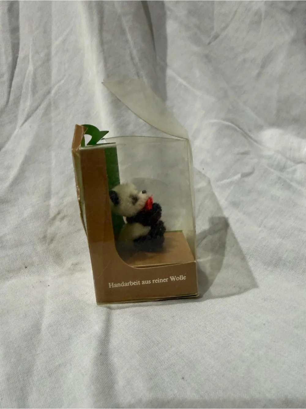 ARA Green Packaged Plush Panda with Red Heart Accent